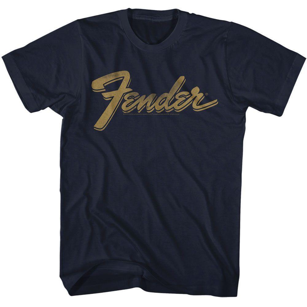 Fender Guitars Worn Logo Navy T-Shirt
